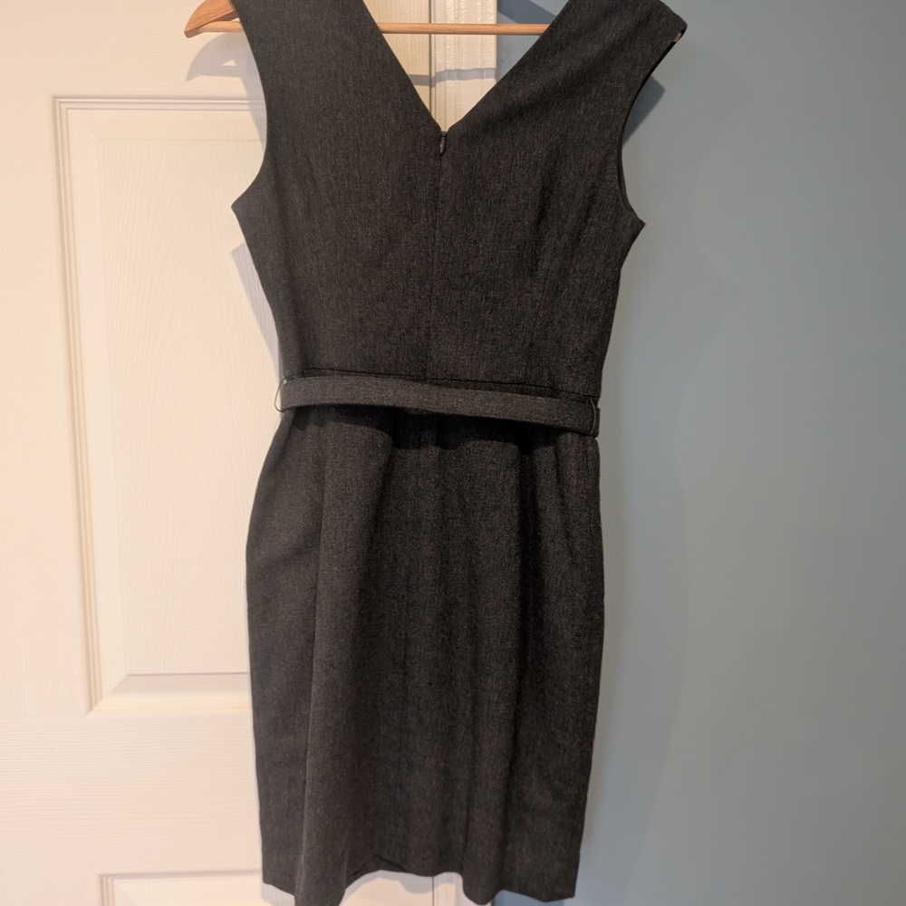 Banana Republic Charcoal Belted Work Dress - Picture 2 of 3